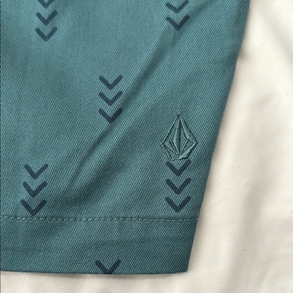 Volcom Teal Patterned Shorts - Picture 4 of 7